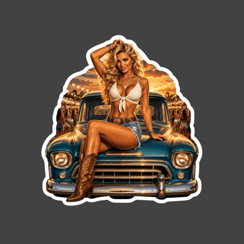 Pinup girl sticker vinyl decal - pinup,